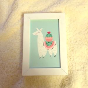 Llama picture with frame